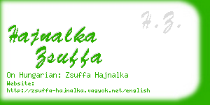 hajnalka zsuffa business card